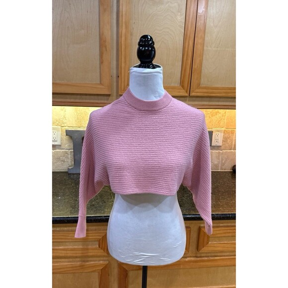 Wilfred Free Sweater Women XS Pink Pullover Cropped Wool Linen Blend - Picture 1 of 5
